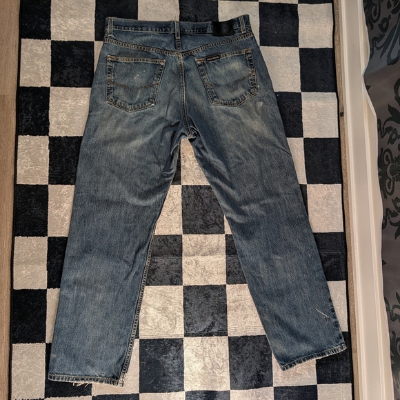 Harley-Davidson Men's Distressed Blue Straight Jeans- 36 x 32 - Picture 2 of 7